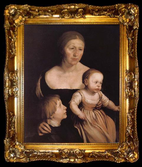 framed  Hans Holbein The artist s wife abuse, ta009-2